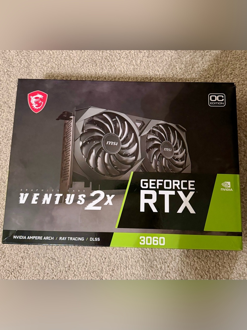 MSI GeForce RTX 3060 Ventus 2X 12G OC, Gaming Graphics Card